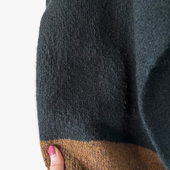 Max Studio Color Block Cardigan Sweater Duster Womens Size Extra Small Oversized - Picture 12 of 12